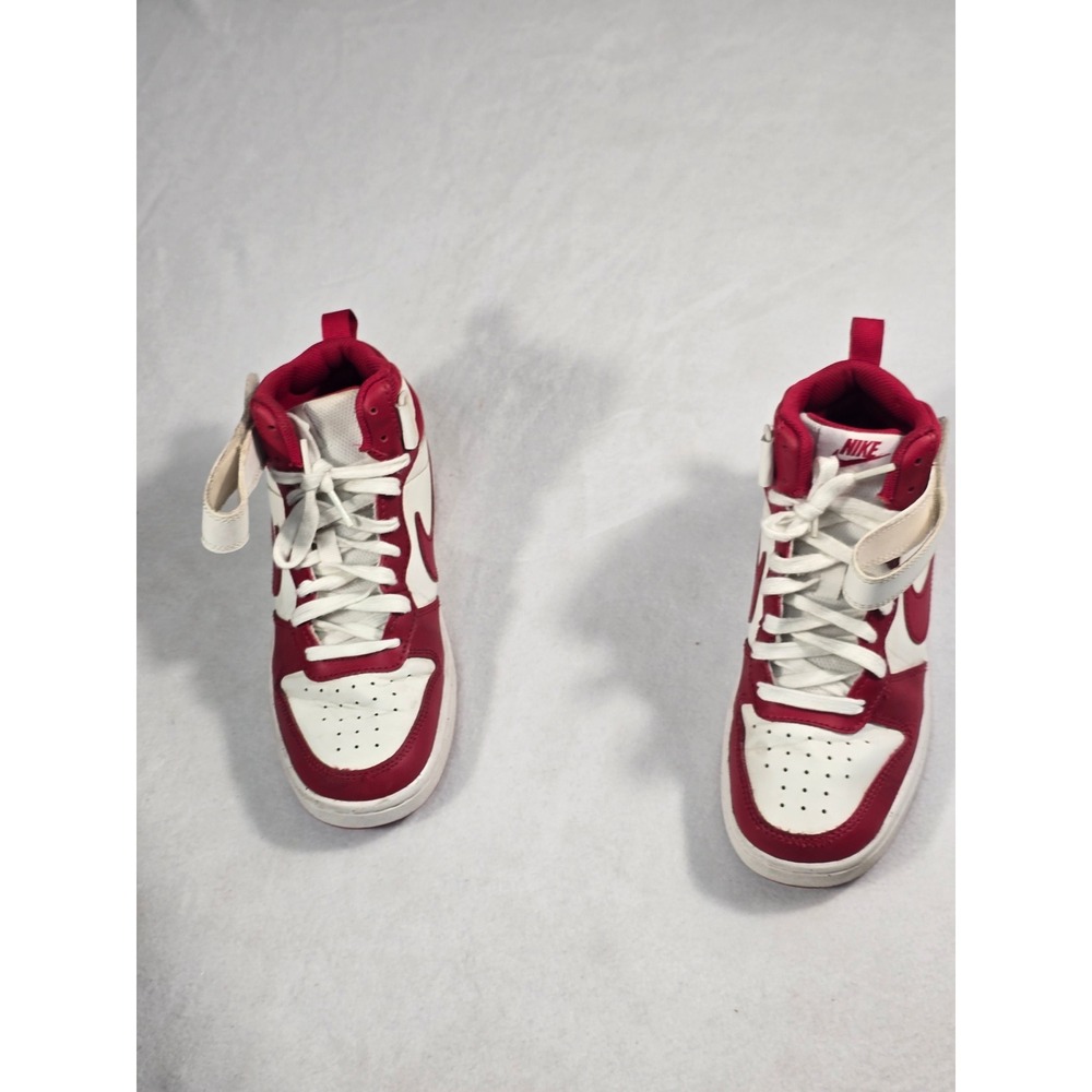 Nike Court Borough Mid 2 Red White High Top Sneakers Size 4.5Y unisex